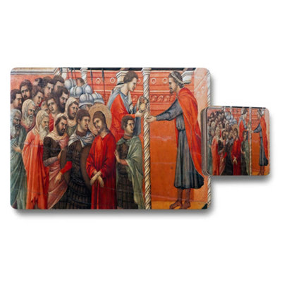 B&Q -  Biblical Scene Placemat And Coaster Set For Dining