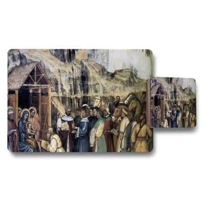 B&Q -  Historic Nativity Scene Placemats And Coasters Set
