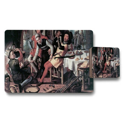 B&Q -  Medieval Banquet Placemats And Coasters Set For Dining Table Decor