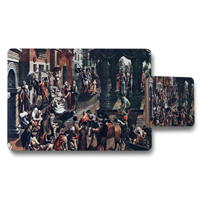 B&Q -  Historical City Scene Placemat And Coaster Set Artwork