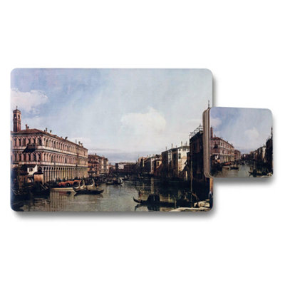 B&Q -  Venetian Canal Scene Placemats And Coasters Set Artwork