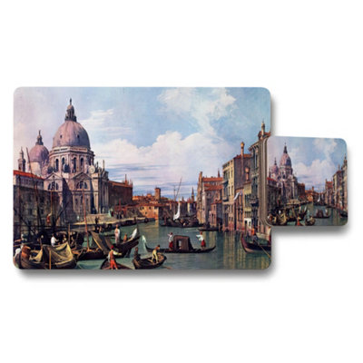 B&Q -  Venetian Canal Cityscape Placemats And Coasters Set