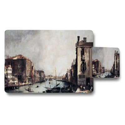 B&Q -  Venetian Canal Cityscape Placemats And Coaster Set