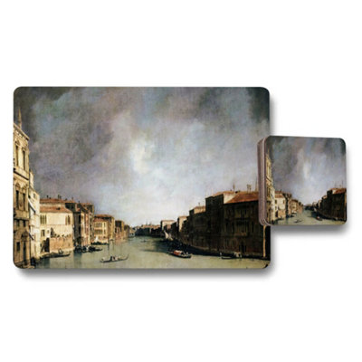 B&Q -  Venice Grand Canal Cityscape Placemats And Coaster Set Artwork