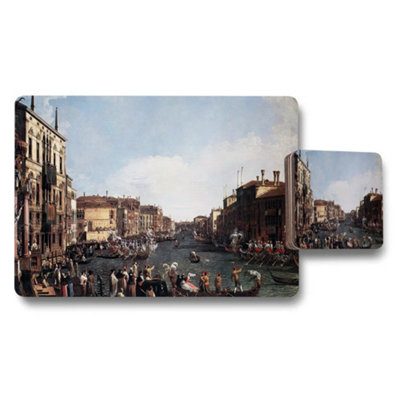 B&Q -  Venetian Canal Scene Placemat And Coaster Set Artwork