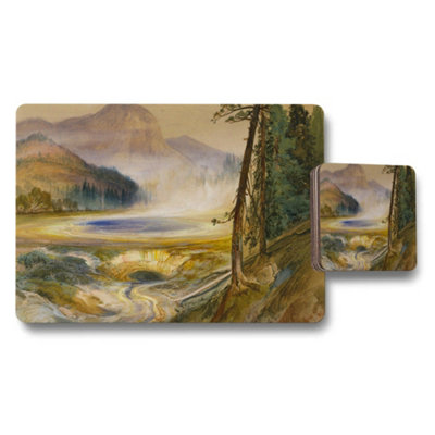 Benjamin Tate Design Landscape Placemats And Coaster Set For Table Decor from B&Q