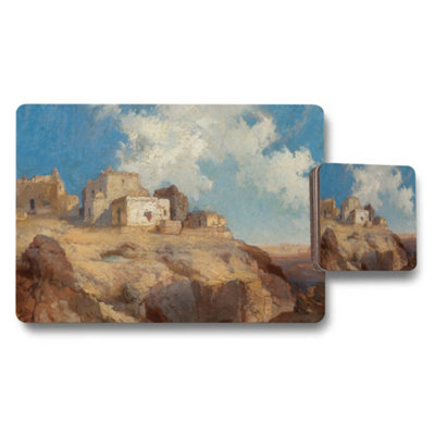 B&Q -  Desert Ruins Landscape Placemat And Coaster Set Artwork