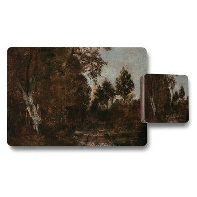 B&Q -  Forest Landscape Placemats And Coasters Set For Dining Table