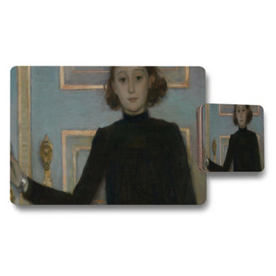 B&Q -  Placemat And Coaster Set Featuring Vintage Portrait Artwork