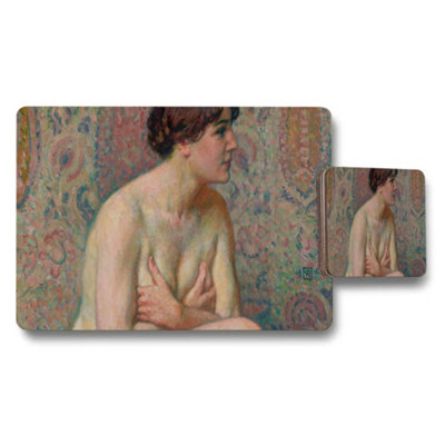 B&Q -  Impressionist Nude Woman Art Home Decor Placemat And Coaster Set