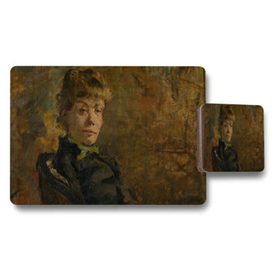 Benjamin Tate Design Impressionist Portrait Placemat And Coaster Set With Vintage Artwork from B&Q