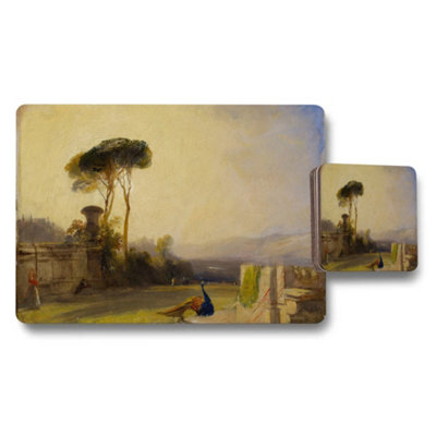 B&Q -  Impressionist Landscape Placemat And Coaster Set For Dining Table