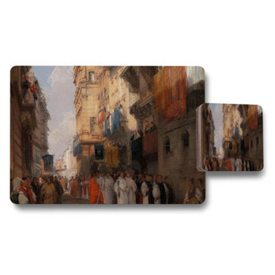 Benjamin Tate Design Impressionist Street Scene Placemats And Coasters Set from B&Q