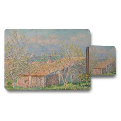 B&Q -  Impressionist Village Landscape Placemat And Coaster Set