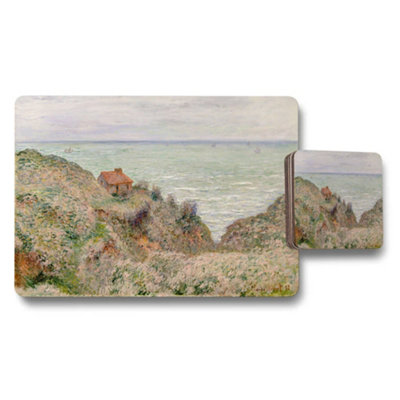 B&Q -  Coastal Cliff Seascape Placemat And Coaster Set Artwork