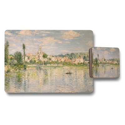 Benjamin Tate Design Riverside Village Impressionist Placemats And Coasters Set from B&Q