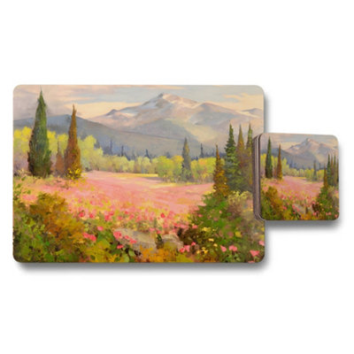B&Q -  Placemat Coaster Set Designer Artwork Collection With Premium Print Technology Limited Edition