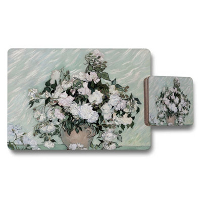B&Q -  Floral Fine Art Placemats And Coasters Set Limited Edition