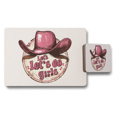 B&Q -  Placemat Coaster Set Designer Artwork Exclusive Wood Bottom