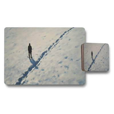 B&Q -  Exclusive Designer Artwork Placemat And Coaster Set With Wood Bottom And Premium Print Technology