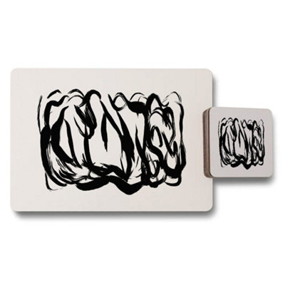 Benjamin Tate Design Placemat And Coaster Set Wooden Base With Designer Artwork Exclusive Limited Edition Set Of Twelve from B&Q