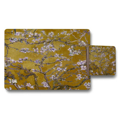 B&Q -  Placemat And Coaster Set With Wood Bottom In Designer Artwork Collection Limited Release