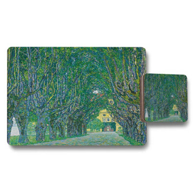 Benjamin Tate Design Fine Art Giclée Wood-Backed Placemat And Coaster Set Designer Artwork Collection Limited Edition from B&Q