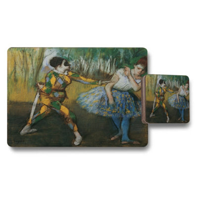 B&Q -  Designer Artwork Placemat And Coaster Set With Wood Backing Limited Edition Collection