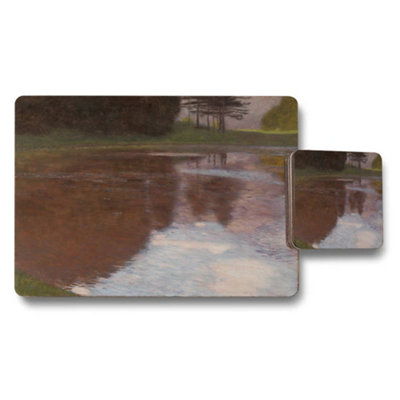 B&Q -  Placemat And Coaster Set With Designer Artwork On Wood Bottom Limited Edition Exclusive