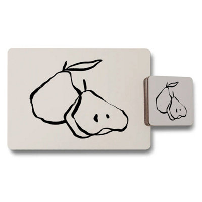 Benjamin Tate Design Placemat And Coaster Set With Designer Artwork And Wood Bottom Limited Edition Set Of Twelve from B&Q