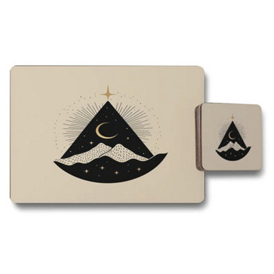 Benjamin Tate Design Artisan Collection Placemat And Coaster Set With Wood Bottom And Designer Artwork Exclusive from B&Q