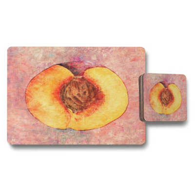 B&Q -  Designer Artwork Placemat Coaster Set With Exclusive Wooden Bottom Premium Print Technology Twelve Pieces