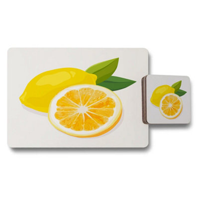 B&Q -  Designer Artwork Placemat Coaster Set 12 Pieces With Wood Bottom Finish Exclusive Edition
