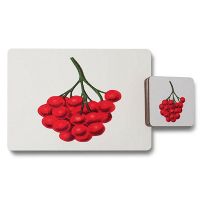 Benjamin Tate Design Placemat And Coaster Set With Designer Artwork And Wood Bottom Exclusive Limited Edition from B&Q