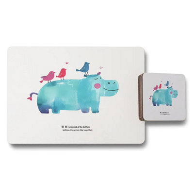 Benjamin Tate Design Placemat Coaster Set Designer Artwork With Wood Base Lux Collection Exclusive Edition from B&Q