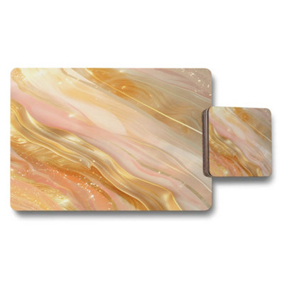 Benjamin Tate Design Designer Artwork Placemat And Coaster Set Of Twelve With Wood Backing And Exclusive Print Technology from B&Q