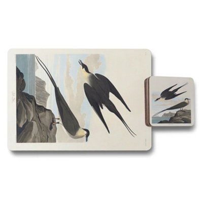 B&Q -  Placemat And Coaster Set Fine Art Print Collection With Wood Base Limited Edition