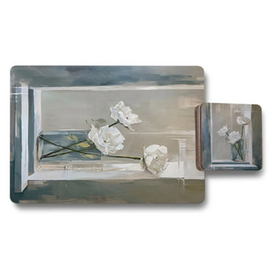 Benjamin Tate Design Placemat Coaster Designer Artwork With Wood Bottom Limited from B&Q