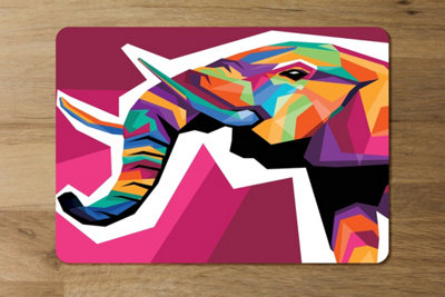 B&Q -  Placemat Coaster Set Designer Artwork Collection With Wooden Bottom Limited Release