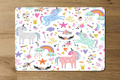 B&Q -  Designer Artwork Placemat And Coaster Set Of Twelve With Wood Bottom Limited Edition