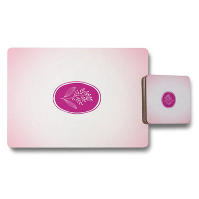 B&Q -  Designer Artwork Placemat And Coaster Set With Wood Bottom In Trend Collection Limited Edition
