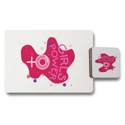 Benjamin Tate Design Placemat And Coaster Set Twelve Pieces Designer Artwork Wood Bottom Exclusive Edition from B&Q