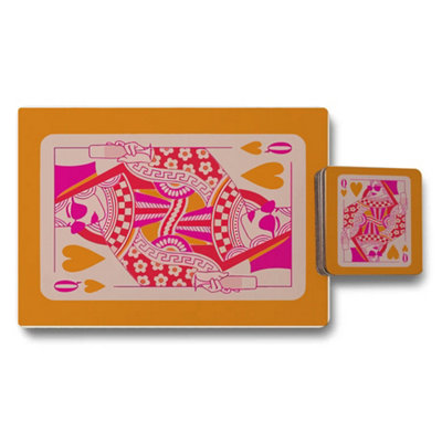 B&Q -  Limited Edition Placemat And Coaster Set Of 12 With Wood Bottom And In Trend Designer Artwork
