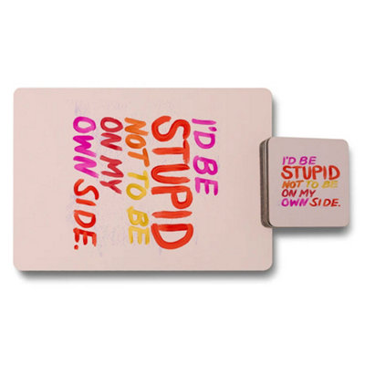 B&Q -  Designer Artwork Placemat And Coaster Set12 PiecesWood BottomHigh End PrintLimited Edition