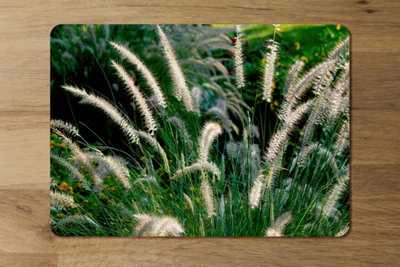 B&Q -  Placemat And Coaster Set Designer Artwork Collection With Wood Bottom Exclusive Edition