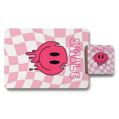 B&Q -  Designer Artwork Placemat And Coaster Set With Wood Bottom And Premium Print Technology Limited Edition