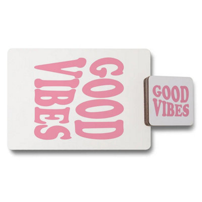 B&Q -  Designer Artwork Placemat Coaster Set With Wood Bottom And Exclusive Print Technology