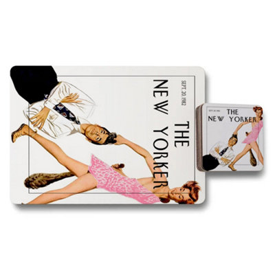 B&Q -  New Yorker Placemat Coaster Set With Wood Bottom And Designer Artwork Limited Edition