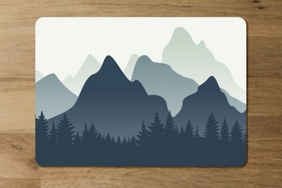 B&Q -  Placemat And Coaster Set Fine Designer Artwork Collection Wood Bottom Limited Edition