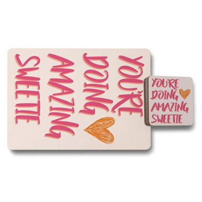 Benjamin Tate Design Designer Artwork Placemat And Coaster Set Of Twelve With Wood Bottom And Limited Edition from B&Q